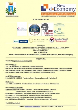Imprese e libere professioni: educare alla legalita&#039;, Convegno a Ercolano