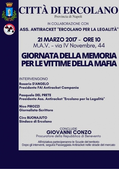 Giornata della memoria delle vittime di mafia