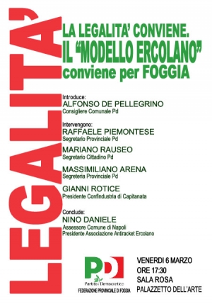 Il “Modello  Ercolano” arriva a Foggia