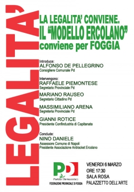 Il “Modello  Ercolano” arriva a Foggia