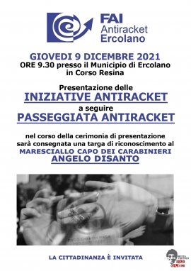 Passeggiata antiracket Natale 2021