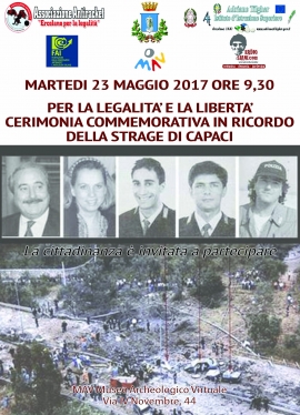 Strage di Capaci: la cerimonia di commemorazione al MAV di Ercolano