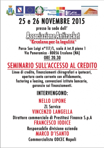 Seminario gratuito sull&#039;accesso al credito